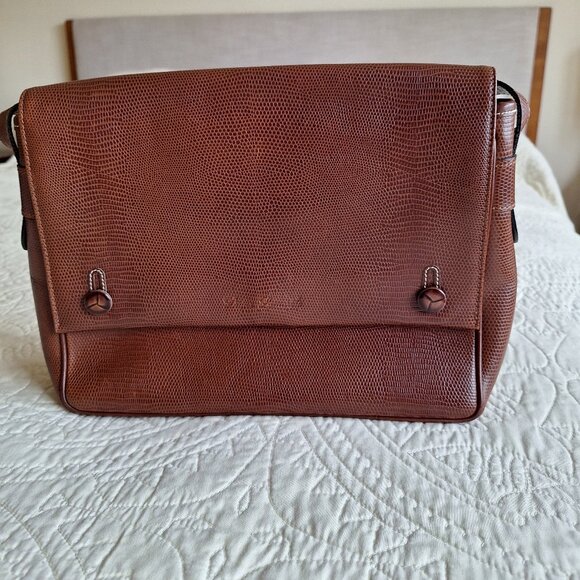 DIDIER LAMARTHE Authentic Vintage Brown Leather Crossbody Bag - Picture 1 of 13